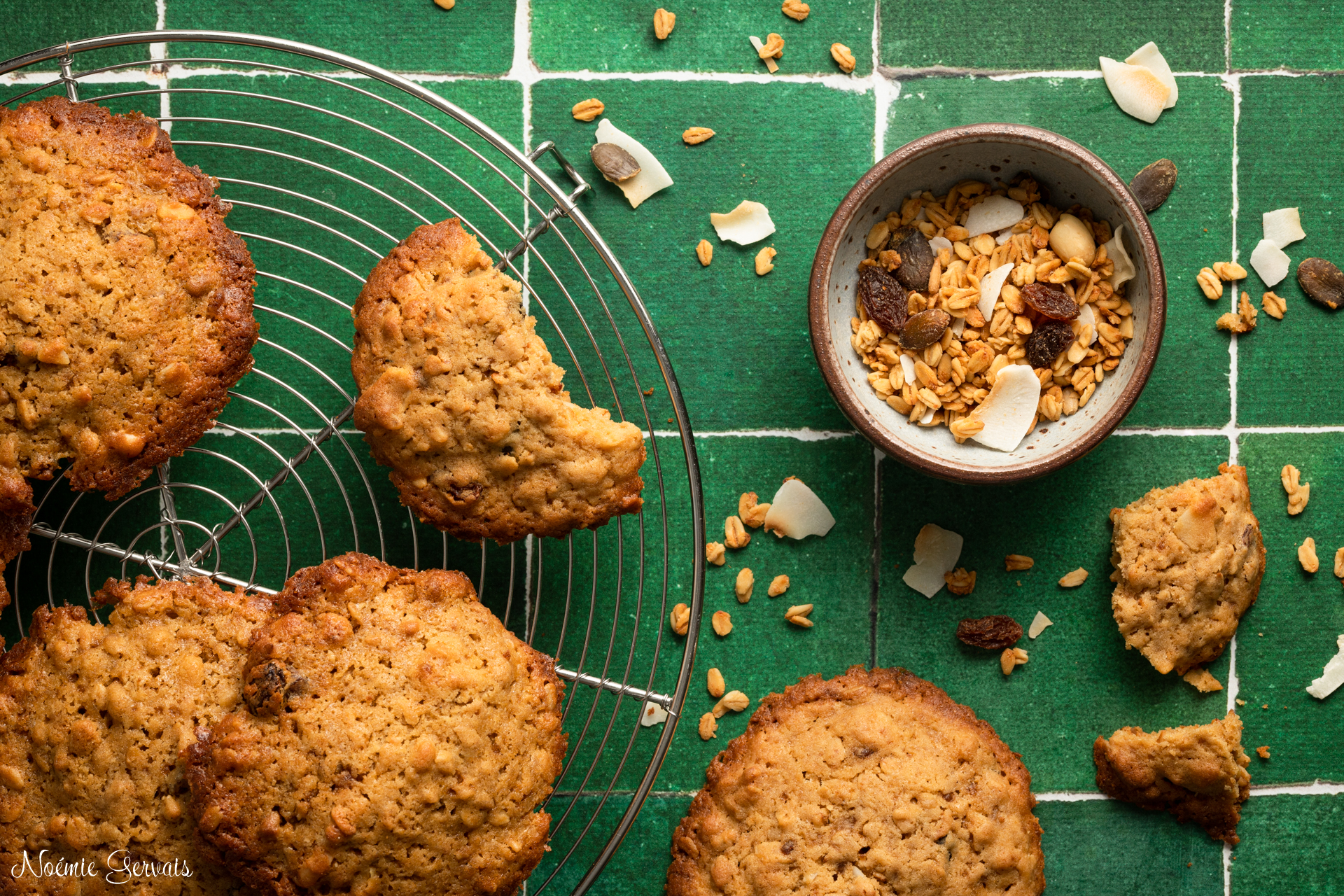 Photographie culinaire Cookies au granola
